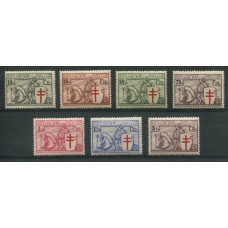 BELGICA 1934 Yv. 394/500 SERIE DE ESTAMPILLAS NUEVAS CON GOMA DE GRAN CALIDAD TUBERCULOSIS MEDICINA CABALLOS 165 EUROS
